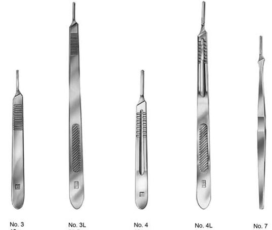 SCALPEL HANDLE, nº7, long 01-27-07