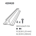 (Renusol MS+P) RAIL solar p.,350x77x39mm,portrait,roof+screw