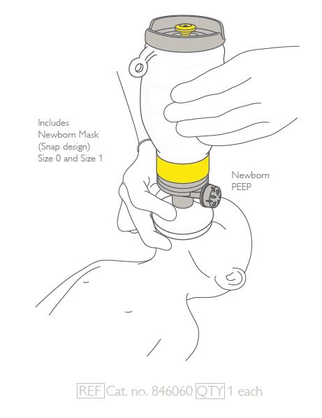 RESUSCITATOR (Laerdal Upright), neonate, PEEP + MASK n°0&1