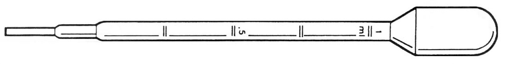 PIPETTE, TRANSFER, graduated, plastic, non sterile, s.u.