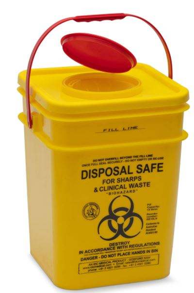 SHARPS CONTAINER, 4 l, plastic, s.u.