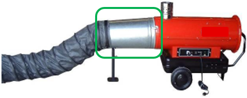 (space heater 37/53 kW) OUTLET CONE, Ø300mm, 1 duct