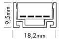 (lighting strip LED) PROFILE, aluminium, 13x6mm,length of 2m