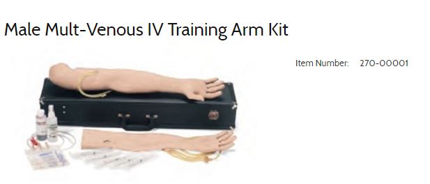 IV ARM, adult kit, male, brown (Laerdal 270-00001B)