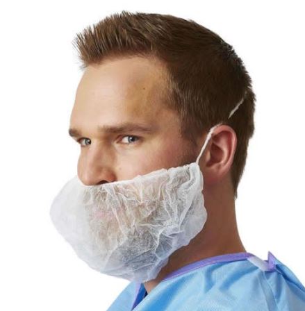 BEARD COVER, non-woven, double elastic, s.u.