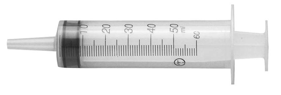 SYRINGE, s.u., conical tip,  50-60 ml