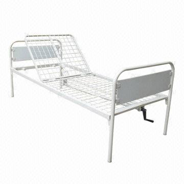 BED, HOSPITAL, manual, with back rest