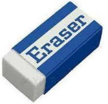 ERASER, rubber, white