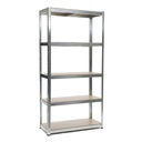 SHELF, galvanised, 225x100x60cm, 5 movable plates