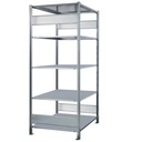 SHELVES, galvanised, ±200x100x80cm, load 150kg, 5 plates