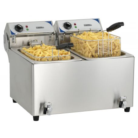 DEEP FRYER professional, 2 x 10 litre, with drain valves