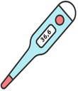 THERMOMETER, ELECTRONIC, accuracy 0.1º C + case