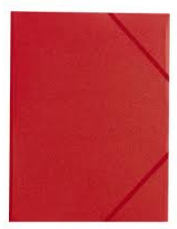 FOLDER flaps & elastic bands, plastic, 240x322mm, red