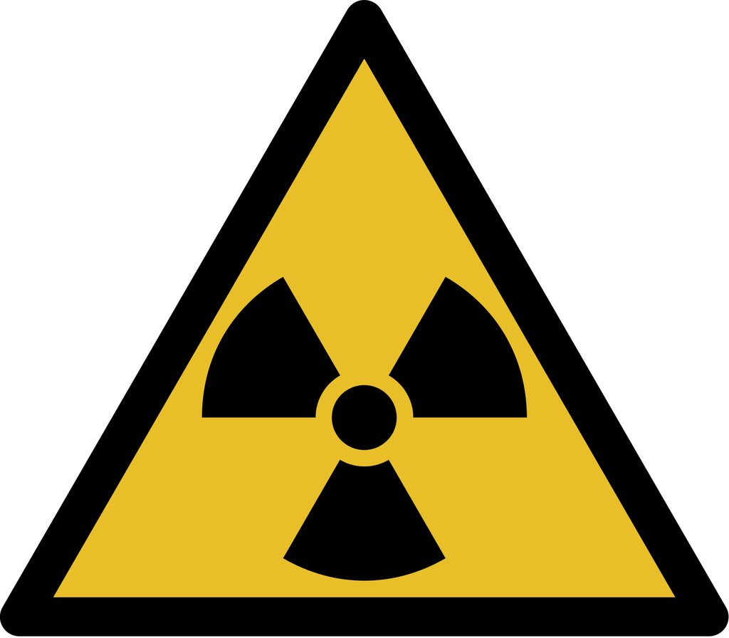 STICKER ionizing radiation, 15x15cm, pictogram