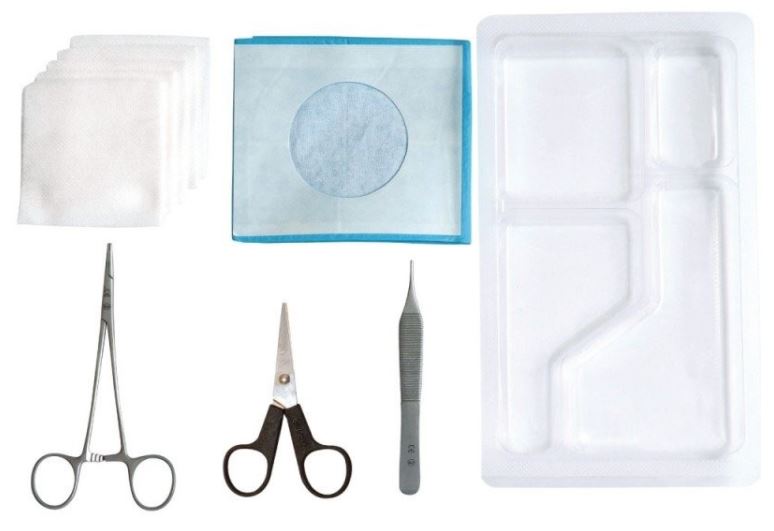 SET, SUTURE, s.u. instruments, sterile