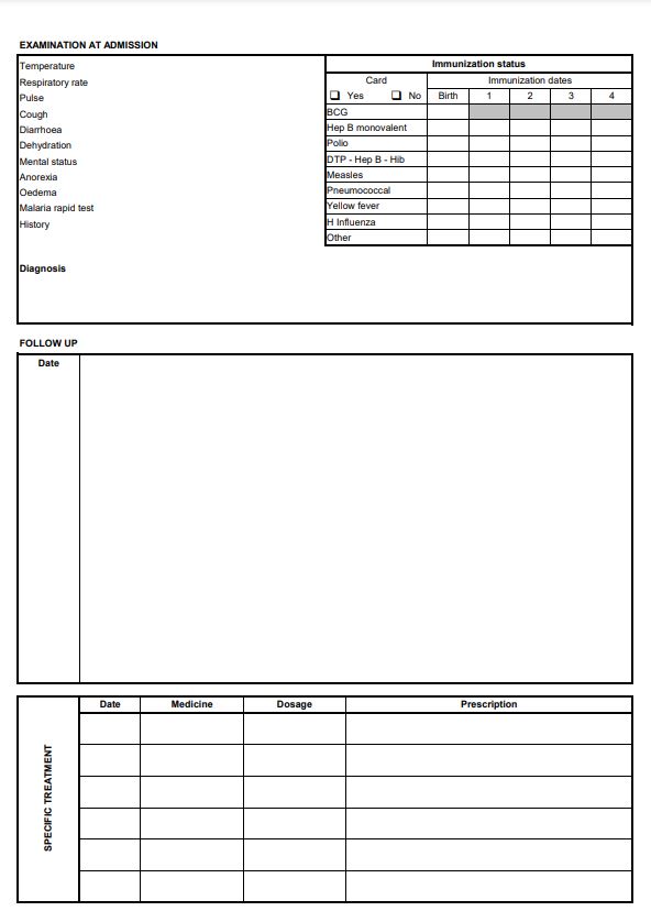 CARD, SUPPLEMENTARY FEEDING, English, A4 recto/verso