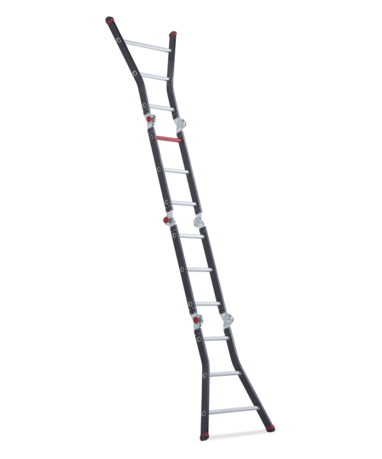 FOLDABLE LADDER 4x3 steps, height 4.45m