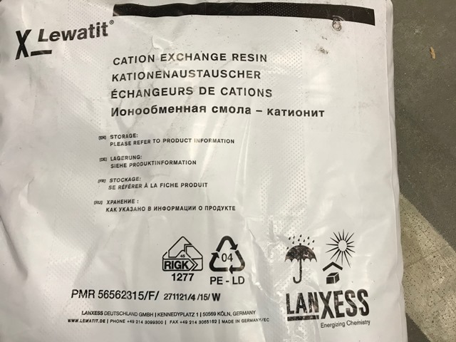 (Duplex 2910 NXT) RESIN, cation exchange, bag 25l/20kg