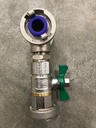 T-COUPLING Storz D, 1x1x1"/25mm, butterfly valve