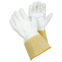 GLOVES, leather, one size, for welding, pair