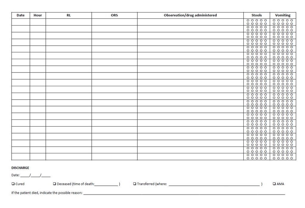 INDIVIDUAL PATIENT FILE CTC, English., A4 recto/verso