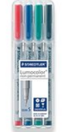 FELT-TIP PEN, 4 colours, for overhead projector, set