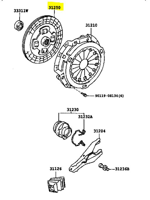 CLUTCH DISC, HZJ7#