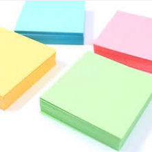 PAPER PAD BLOCK, 90x90mm, 4 colours, set