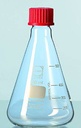 FLASK ERLENMEYER, glass, screw thread 500 ml + CAP