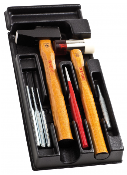 IMPACT TOOLS SET 7 pcs, hammer/mallet/chisel/punch, MOD.MI1