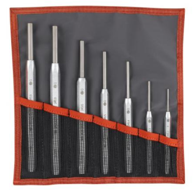 NAIL SET & DRIFT PUNCH SET, 2-8mm, 12 pcs, 247.249JS12