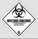 LABEL dangerous goods, class 6, infectious substance