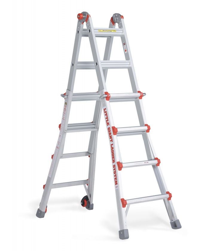 FOLDABLE LADDER, aluminium, height 3.5m