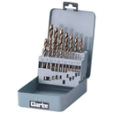 DRILL BITS, Ø1-10mm p½mm, for steel, 19 pcs, 222A.TJ19