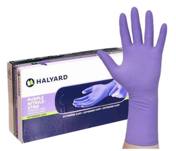 GLOVE, EXAMINATION, nitrile.,extended cuff, s.u.,non ster, L