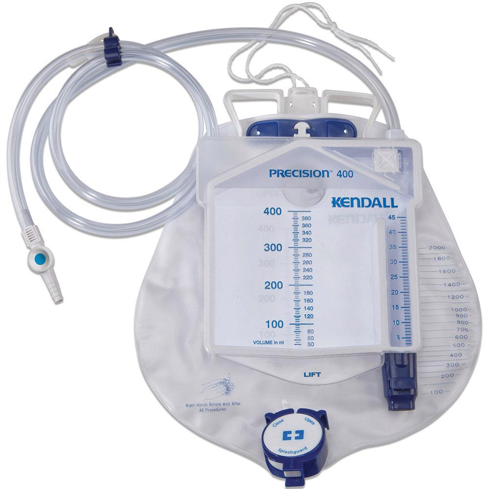 URINE FLOWMETER, grad. 400ml overflow 2l drain. bag, ster.