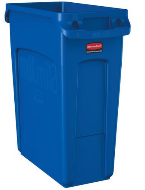 RUBBISH BIN stackable, plastic, 60l, blue, w/o lid