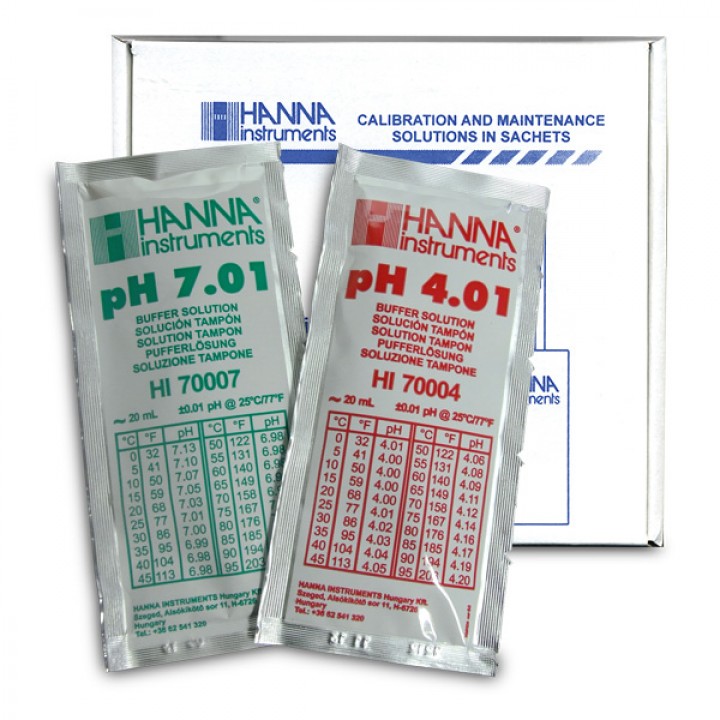 (pH meter HI) BUFFER KIT, pH 4.01 & 7.01, 2x5x20ml HI 77400P