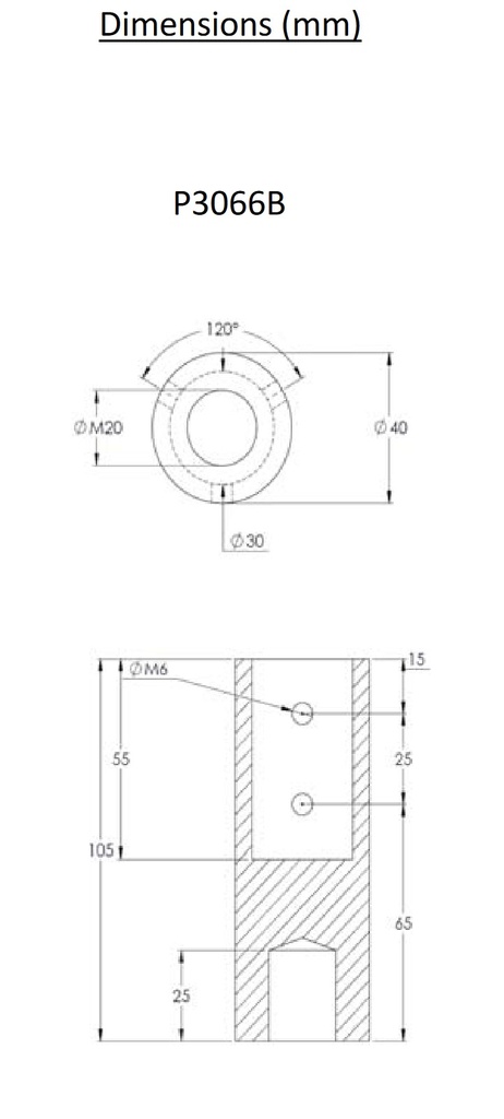 ADAPTER SLEEVE, brass, for round shaft, Ø 200mm