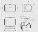 FILTER BOX (S&P FBL-200 N) for Ø 200mm duct