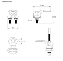 LIGHTNING CONNECTOR, for round conductor on earth bar