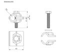 MULTIPURPOSE CLAMP square, for round conductor Ø 8mm²