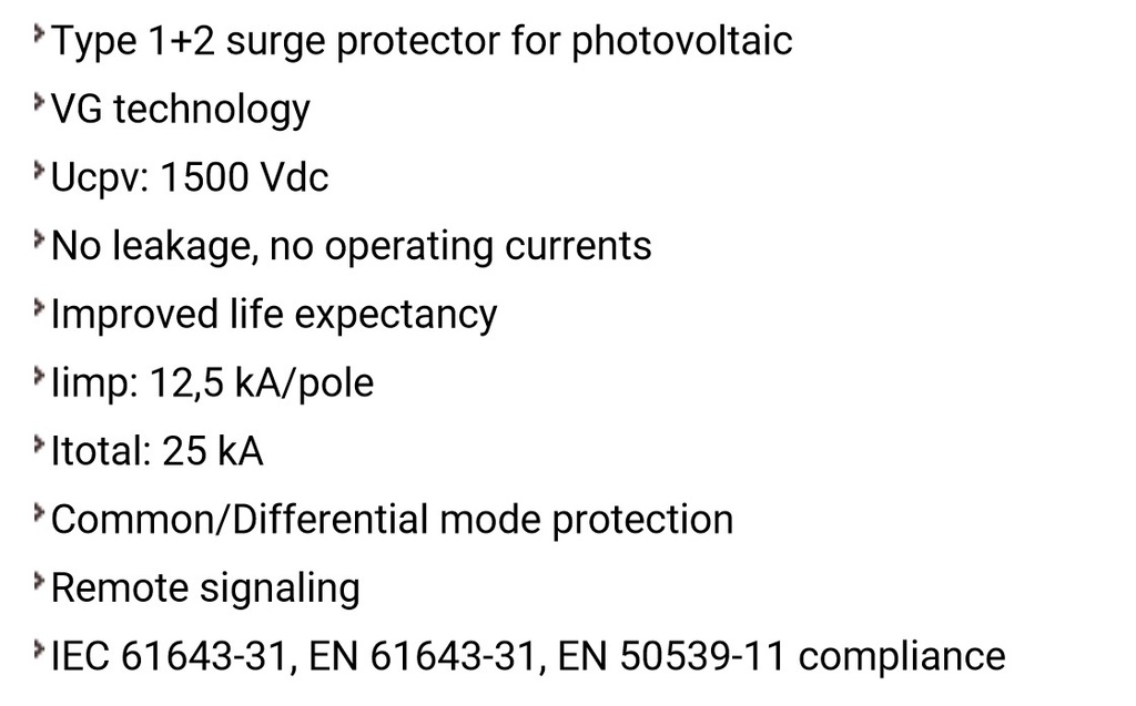 LIGHTNING-SURGE PROT. type 1 (Citel, DS60VGPV-1500G/51)