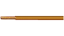 WIRE rigid, copper, 1.5mm², brown, per metre