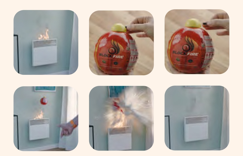 FIRE EXTINGUISHING BALL powder, class ABC