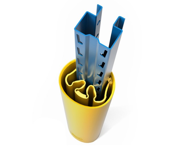 UPRIGHT-FRAME PROTECTOR, HDPE, width 75-110mm, depth 35-45mm