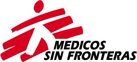 STICKER MSF logo, 6x12cm, Spanish