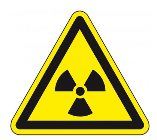 STICKER ionizing radiation, 15x15cm, pictogram