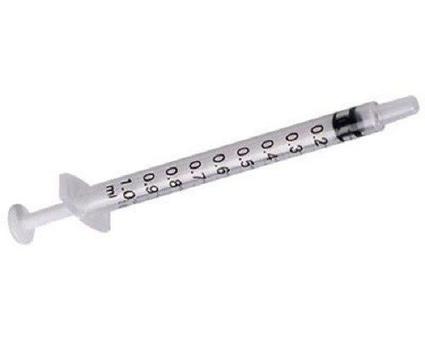 SYRINGE Luer, 1ml, graduated 1/100, non-sterile