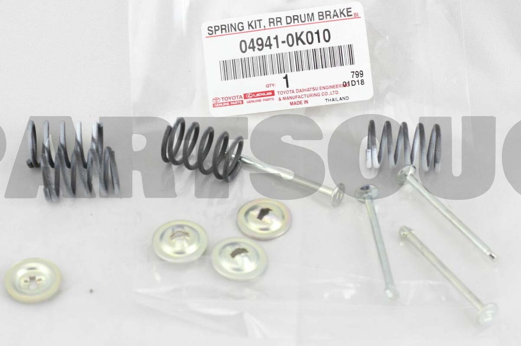 SPRING KIT REAR BRAKE SHOES HOLD DOWN LAN15